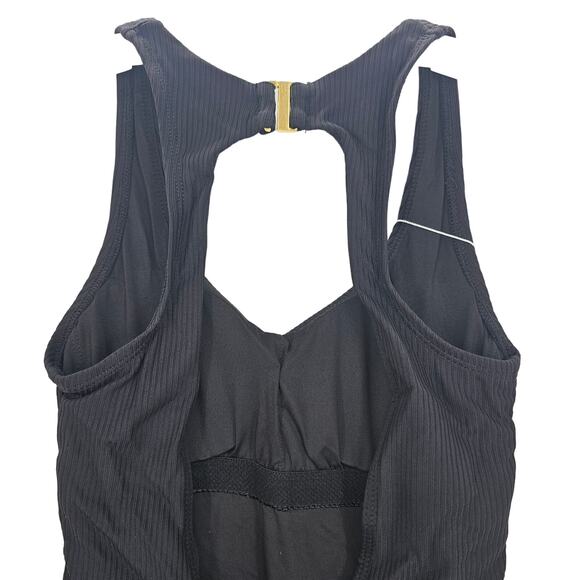 Andie Swim Womans size XXS The Catalina Ribbed One Piece Swimsuit in Black NEW - Picture 4 of 8